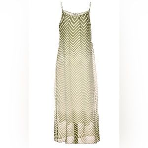 Robbie Bee Green & White Maxi Dress, Size 12